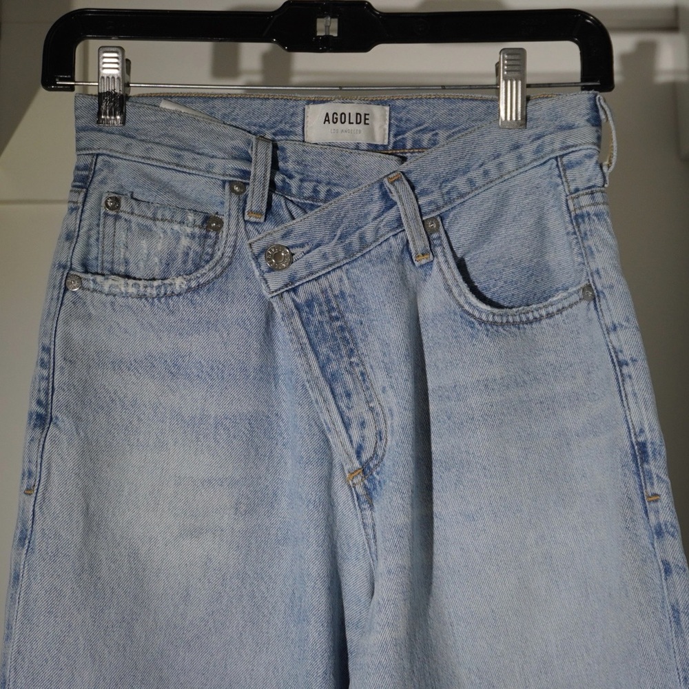 AGOLDE Criss Cross Jeans Size 22 Light Blue - Picture 11 of 14